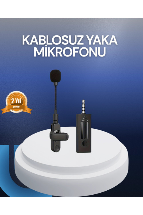 Profesyonel Ses Kayıt İçin Kablosuz Mini Yaka Mikrofonu