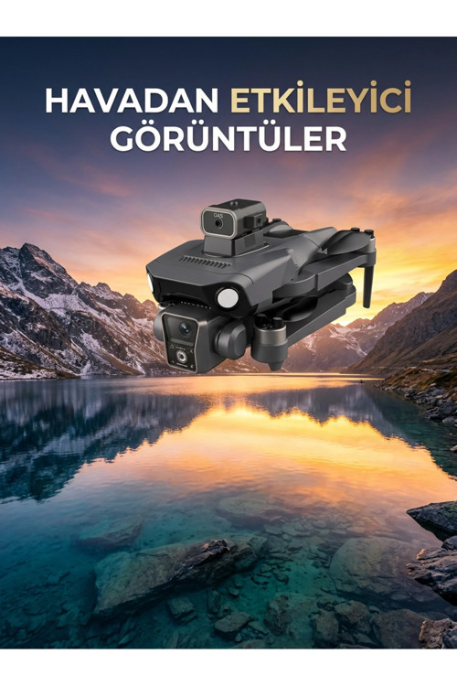 Çift Kameralı GPS Drone Geniş Açılı Havadan Görüntüleme Sistemi