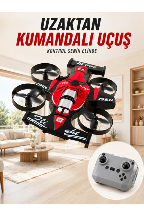 4 Pervaneli RC Drone Uzaktan Kumandalı 360 Derece Dönüşlü Akrobatik Uçan Oyuncak