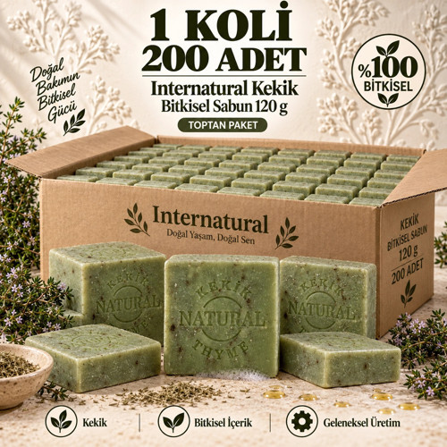 Internatural Kekik Bitkisel Sabun 120 g - 200 Adet (1 Koli)