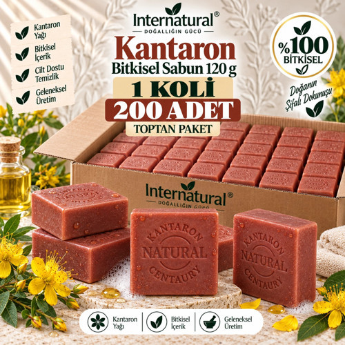 Internatural Kantaron Bitkisel Sabun 120 g - 200 Adet (1 Koli)