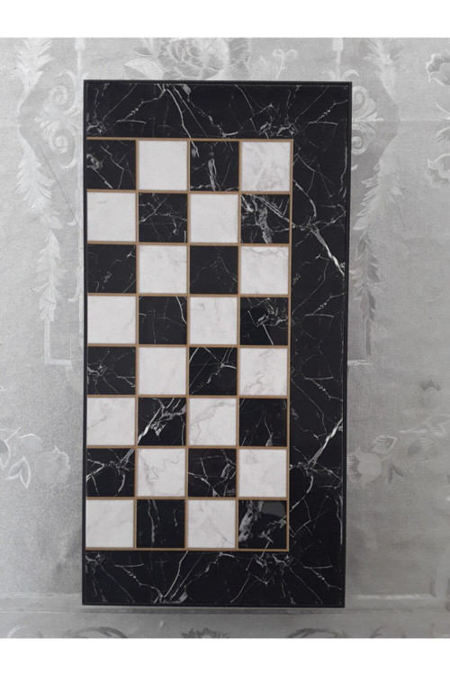 Siyah Marble Büyük Tavla