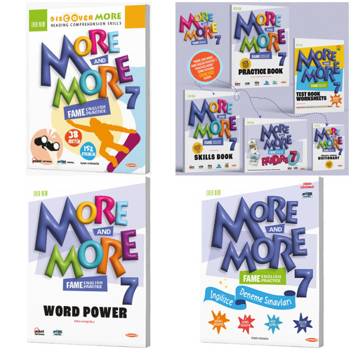 Kurmay Elt 2027 7. Sınıf Discover Reading - Practice Book - Test Book - Wordpower - Selfie Deneme Seti 8 Kitap Maarif Mo