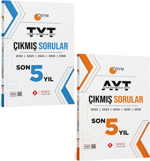 Sonuç Yayınları Sonuç 2027 Tyt Ayt Son 5 Yıl Çıkmış Sorular Yıl Yıl Fasikül Seti 2 Kitap