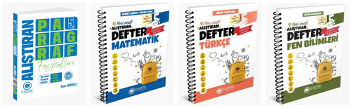 Çanta 2027 5. Sınıf Alıştıran Paragraf Fasikülleri + Matematik + Türkçe + Fen Bilimleri Alıştıran Defter Seti 4 Kitap Ma