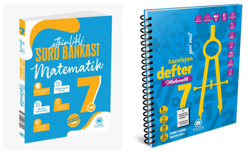 Çanta 2027 7. Sınıf Matematik Etkinlikli Kazanım Soru Bankası + Hazırlayan Defter Seti 2 Kitap Maarif Model