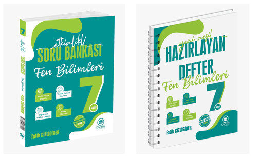 Çanta 2027 7. Sınıf Fen Bilimleri Etkinlikli Kazanım Soru Bankası + Hazırlayan Defter Seti 2 Kitap Maarif Model