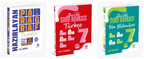 Çanta 2027 7. Sınıf Hazırlayan Paragraf Fasikülleri + Türkçe + Fen Bilimleri Etkinlikli Kazanım Soru Bankası Seti 3 Kita