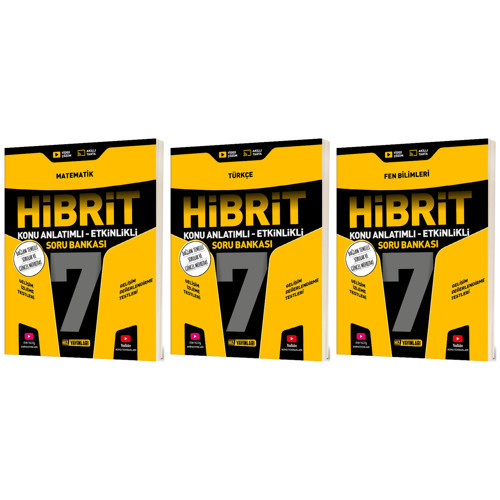 Hız 2027 7. Sınıf Matematik + Türkçe + Fen Bilimleri Hibrit - Konu Anlatımlı Soru Bankası Seti 3 Kitap Maarif Model
