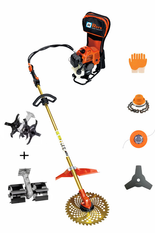 Roys Ultra Model Benzinli Sırt Tırpan Çim Biçme Makinesi Akrep Paletli Çapa Makinası