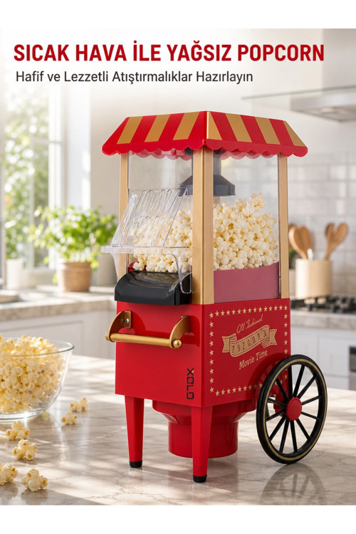 Sağlıklı Atıştırmalıklar İçin Yağsız Popcorn Makinesi