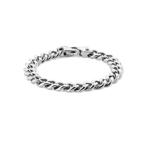 Ellipse Cuban Chain Bracelet Silver