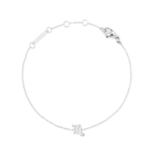 Crystal Zodiac Chain Bracelet Silver