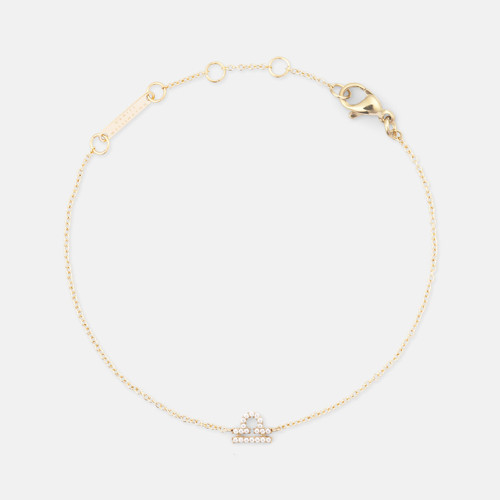 Crystal Zodiac Chain Bracelet Silver