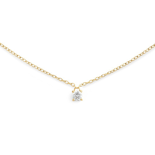 Mirelle Solitaire Necklace Rose Gold