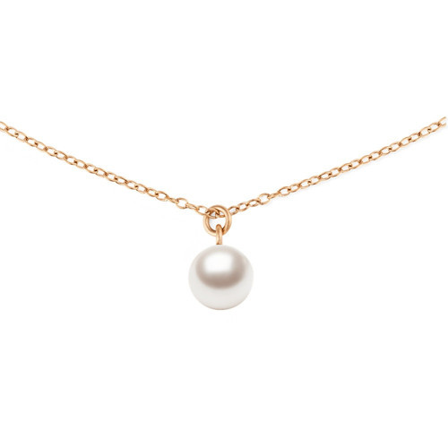 Pearl Necklace Rose Gold