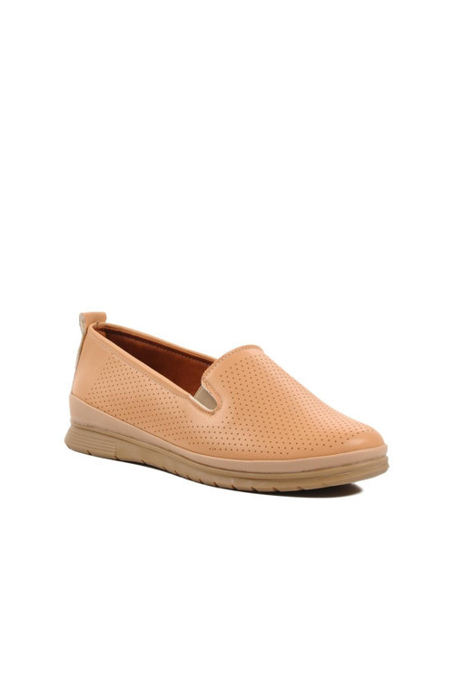 Bej Konfor Taban Kadın Slip-On Ayakkabı