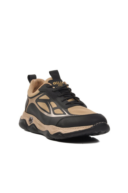 Bej Fileli Hafif Rahat Bağcıklı Erkek Yürüyüş ve Spor Ayakkabı Sneaker