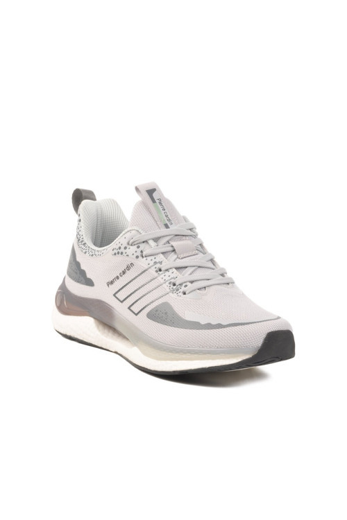 Gri Fileli Bağcıklı Hafif Rahat Köpük Tabanlı Erkek Yürüyüş ve Spor Ayakkabı Sneaker PCI-11067 M