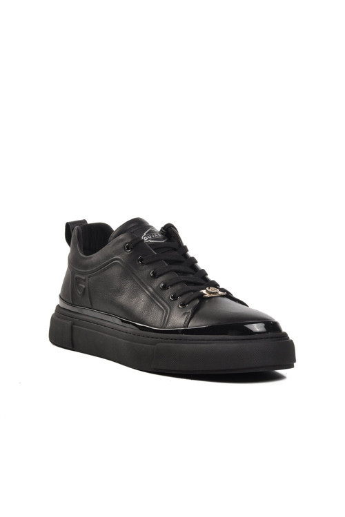 Erkek Siyah Bağcıklı Günlük Sneaker Hafif Platform Rahat Casual Spor Ayakkabı
