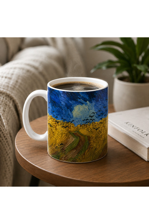 Van Gogh Serisi, Çift Taraflı Süblimasyon Baskılı Kupa, Hediye Kupa, Kahve Kupası