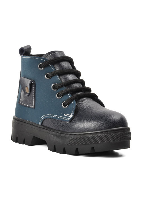 Bağcıklı Fermuarlı Ortopedik Kaymaz Tabanlı Unisex Çocuk Bot