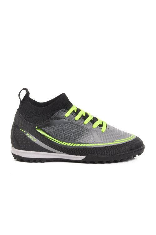 Siyah Bağcıklı Çoraplı Unisex Çocuk Futbol Ayakkabısı Halı Saha FH-251-141
