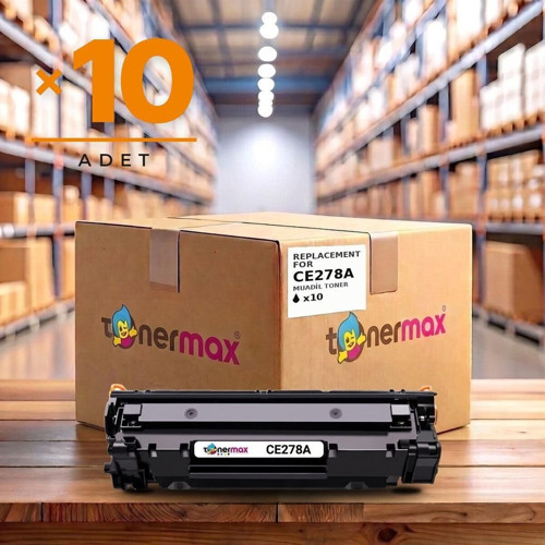 HP LaserJet Pro P1600 Muadil Toner Çipli CE278A 10'lu 2.100 Sayfa