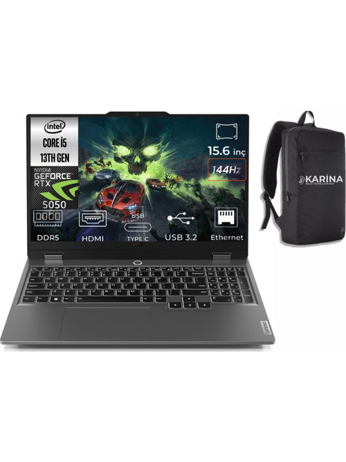 LOQ 15IRX10 i5-13450HX 83JE00JLTR-K35 16GB 2TB+2TB RTX5050 8GB FreeDos 15.6" Full HD Gaming Laptop