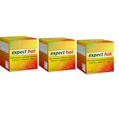 Expect Hot Kara Mürver Propolis 12 Saşe x 3 Adet