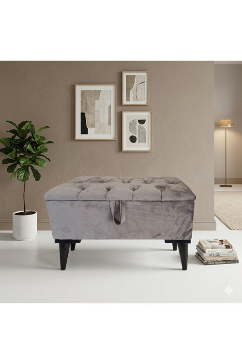 Sandıklı Bench Puf Ayak Ucu Beybifes Kumaş 65/35 Cm