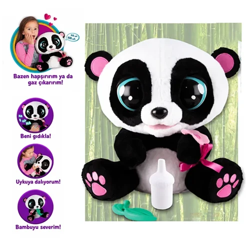 İnteraktif Peluş – Sesli, Hareketli ve Aksesuarlı Oyuncak Yoyo Panda
