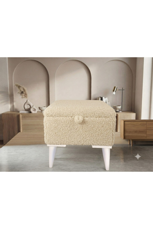 Sandıklı Puf Bench Ayak Ucu Tedyy Kumaş 40/40