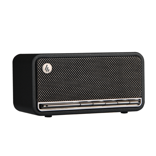 MP230 20W RMS Bluetooth 5.0 Retro Tasarımlı Taşınabilir Kablosuz Hoparlör – Ahşap Kabin, AUX/USB-C/TF Kart - Retro Siyah