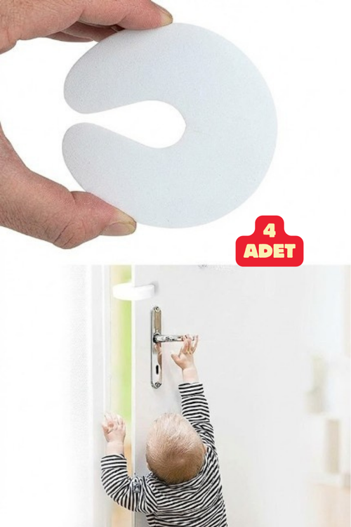 4 Adet Kapı Çarpma Parmak Sıkışma Önleyici Köpük Stoper Seti Çocuk Bebek Güvenlik Kilidi