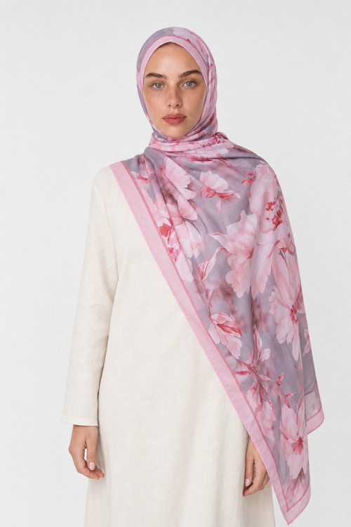 Serene Desen Neo Crash Şal Pembe