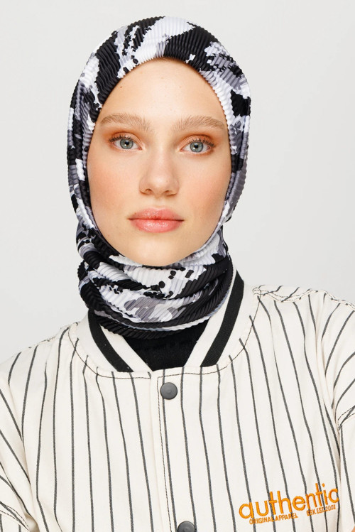 Batik Desen Pilise Eşarp Siyah