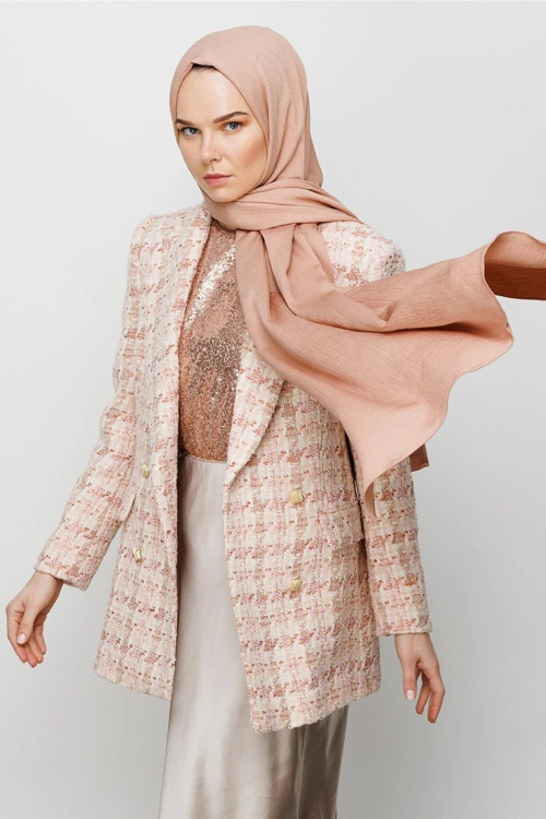 Krinkıl Medine İpeği Şal Rose
