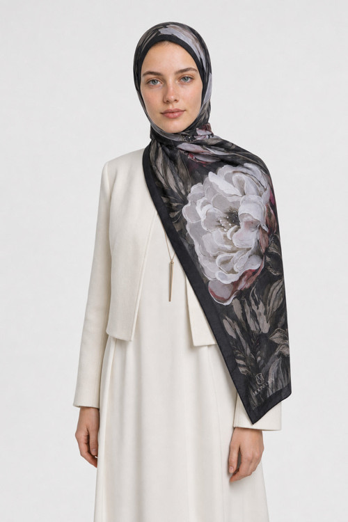 Mauve Desen Neo Crash Şal Siyah
