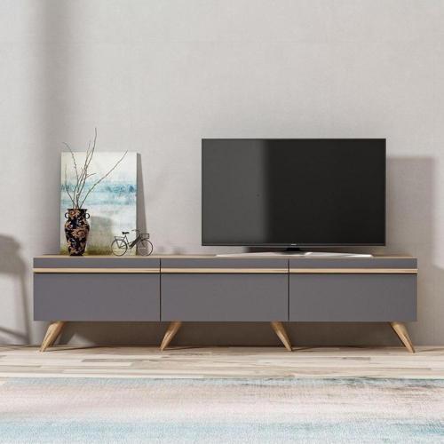 Amsterdam Style Alt Modül Tv Ünitesi Antrasit - Çırağan