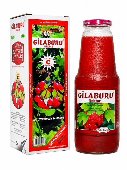 Gilaburu Suyu 1 Lt Şeker ilavesiz Cam şişe