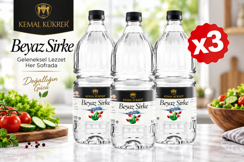 2 lt Beyaz Sirke 3'lü Paket