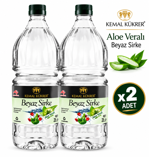Aloe Veralı Beyaz Sirke 2 lt / 2 Adet