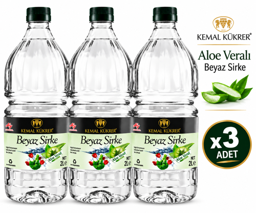 Aloe Veralı Beyaz Sirke 2 lt / 3 Adet