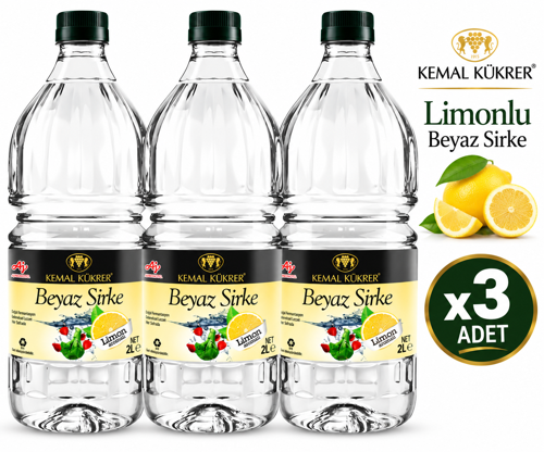 Limonlu Beyaz Sirke 2 lt / 3 Adet