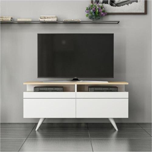 Berlin Tv Ünitesi 120cm Beyaz/Safir Meşe