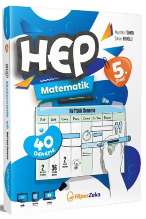 5. Sınıf Hep Matematik 40 Haftalık Deneme Hiper Zeka Yayınları