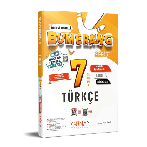 7. Sınıf Türkçe Etkinlikli Bumerang Serisi Günay Yayınları