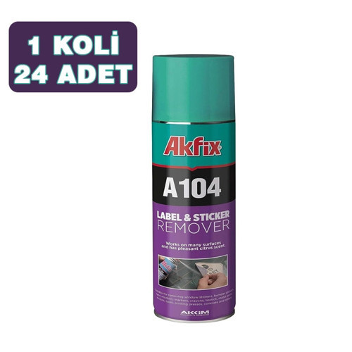 A104 Etiket ve Sticker Sökücü Sprey 200 ml, 1 Koli 24 Adet
