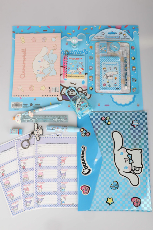 Sweet Bow Collection Lisanslı 21 Parça Kırtasiye Seti Okul Etiketi,Resim Defteri,Çıtçıt Dosya